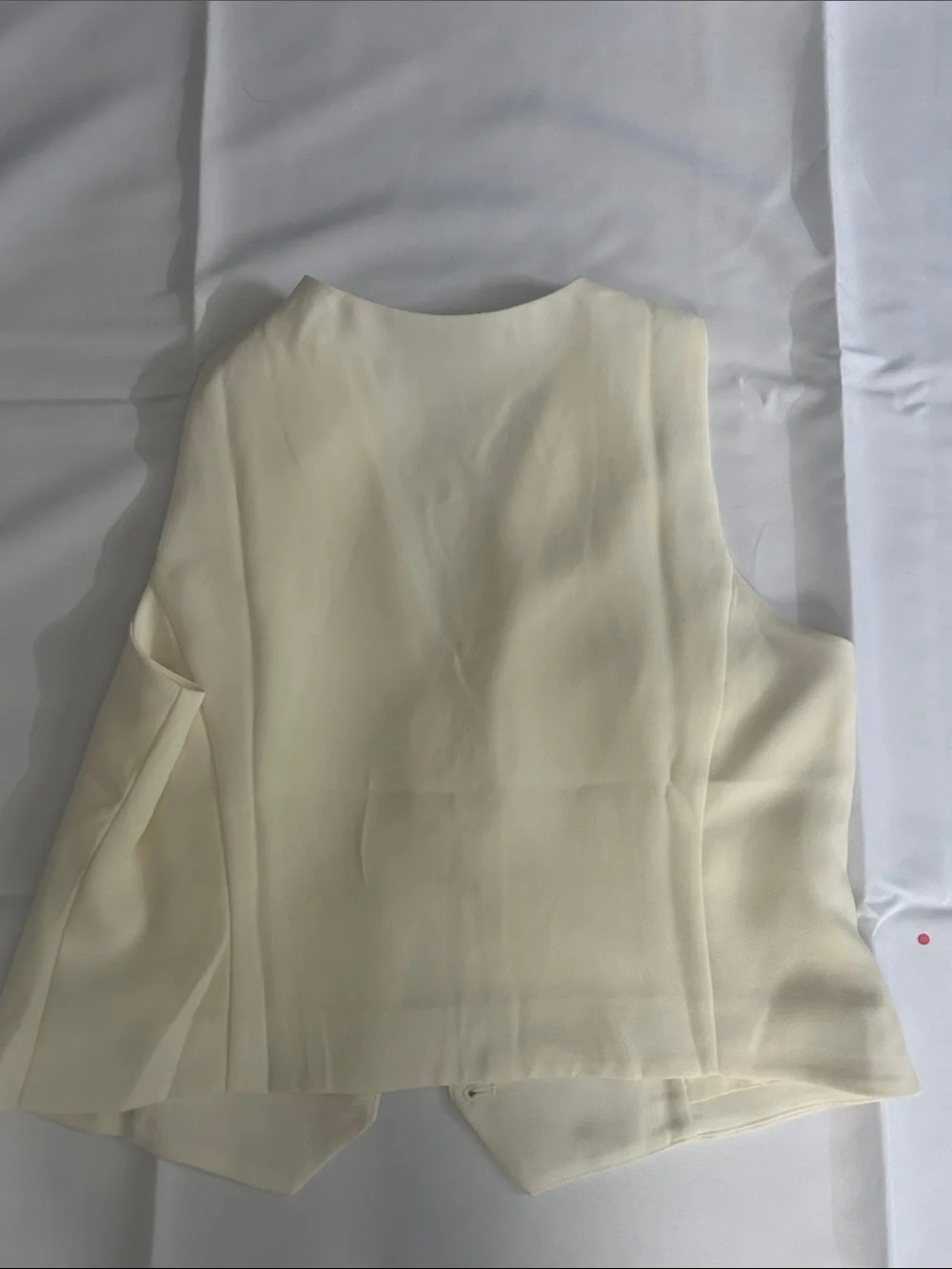 J. Crew Ivory Button-Up Vest